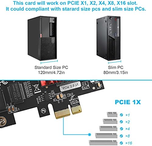 PCI Express para 2 portas Adaptador Ethernet Gigabit, PCIE Gigabit Nic Express Adaptador de rede de portas duplas RJ45