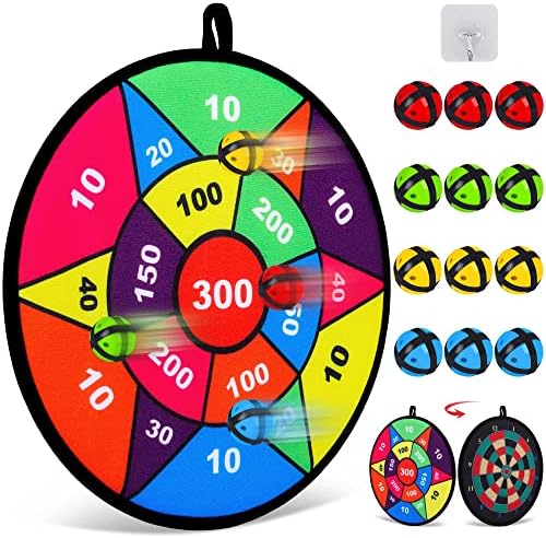 Hony Toy Sports Dart Dart Dart Board com 12 bolas pegajosas, jogos de festas de festa externa interna presentes para 5