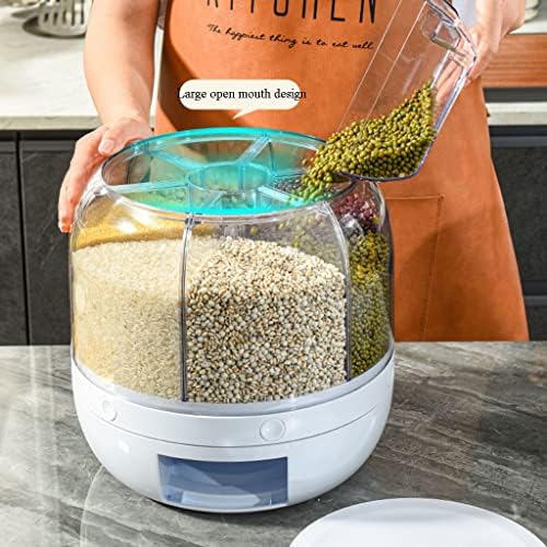 Nizame de grande capacidade Dispensador de Arroz 360 ° Rotativo Rice Balde