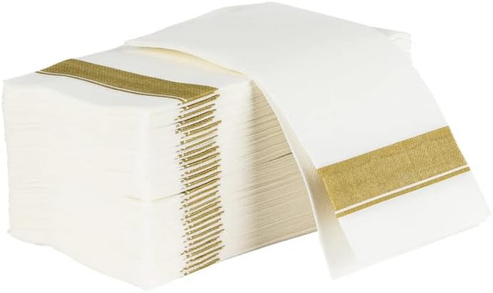 Guardanapos de jantar de pano branco e de pano de pano elegante | Macio e absorvente | Guardanapos de papel | Agudia a ocasião | Guardanapos