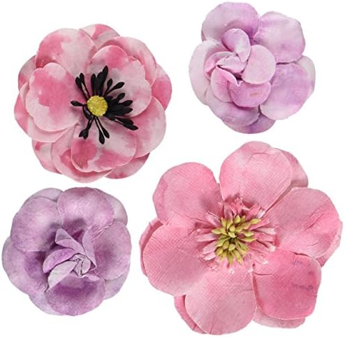 Prima Marketing Watercolor Mulberry Paper Flowers-Astetyst, 2 a 3 4/pkg