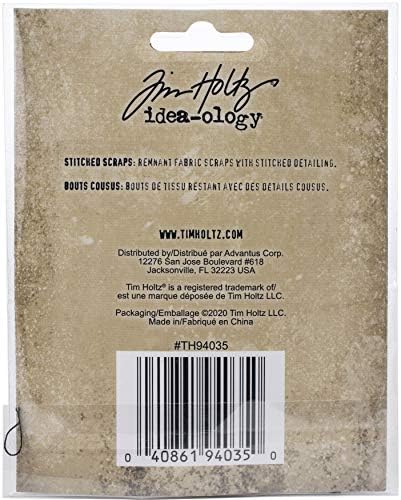 Tim Holtz - Advantus Stitched Scraps Idea 14/PKG, EUA: Tamanho único