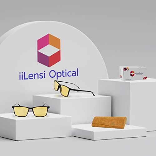 IILENSI OPTICAL ™ | óculos de computador de luz azul | Lente de filtro anti -fadiga para telas da radiação UVA e UVB | Ref20-02