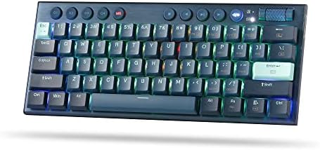 Redragon K632 Pro noctis 60% Teclado mecânico sem fio RGB, Bluetooth/2,4 GHz/Tri-modos com fio Ultra-fino do teclado de jogo