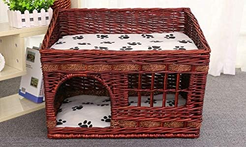 VEDEM PET TODO TIER RATTAN Wicker Cat House Handmade Cat condomínio para gatos e cães pequenos