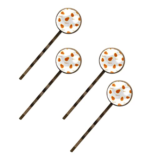 4pcs cabelos clipes pinos de cabelo retrô para mulheres Hairpins Headwear Fools Acessórios de cabelo, desenho animado de mamão de verão