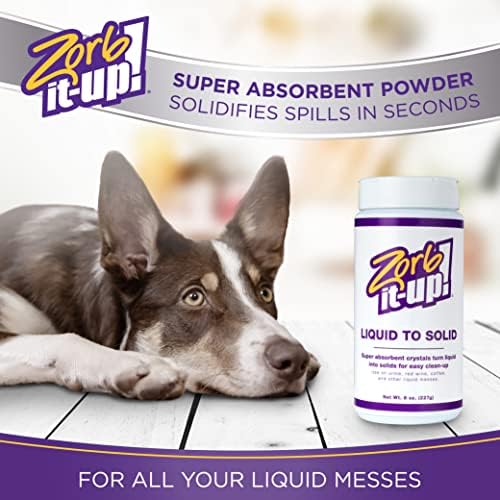 Urina fora de zorb - up! Super Acidentes de Pets de Pet e odor Powor Powder | Líquido de superfície multi -superfície para