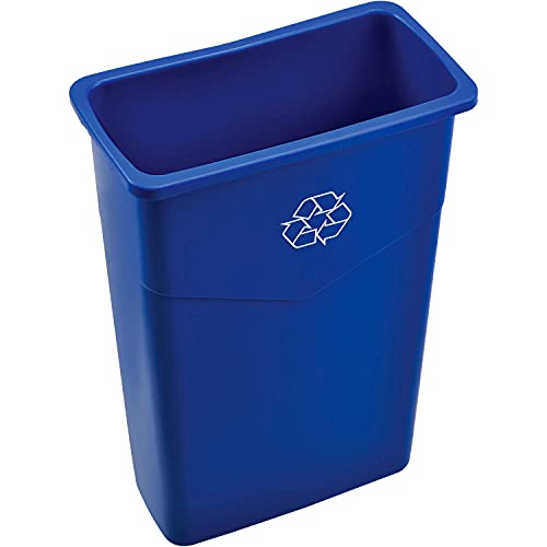 Recipiente de reciclagem fino de 23 galões de 23 galões, azul