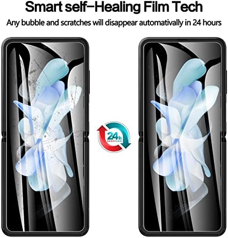 [2 + 2 pacote] Ywxtw para Samsung Galaxy Z Flip 4 5G Protetor de tela EPU + Lente da câmera Protetor de vidro temperado, atualizado,