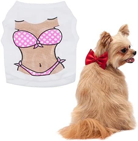 Cabides de roupas e roupas de cachorro Rack Rack Dog Bikini Pet Camise