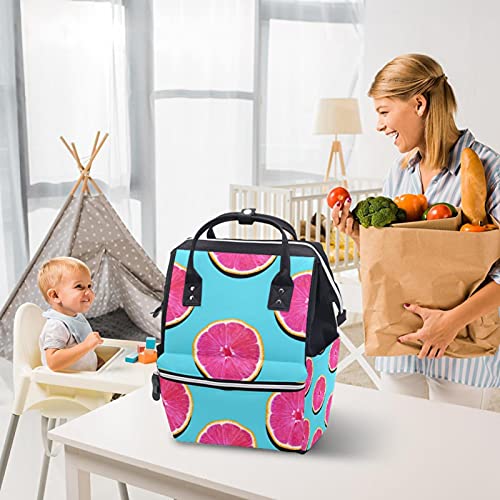 Bolsas de fraldas de limão rosa Mochila mamãe de grande capacidade Bolsa de enfermagem de bolsa de enfermagem para cuidados