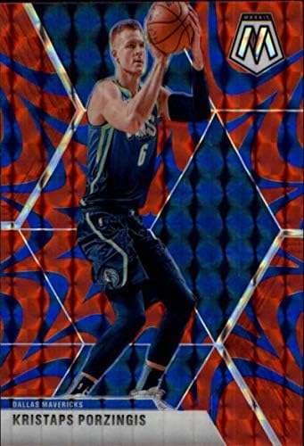 2019-20 Panini Mosaic Blue retroativo 54 Kristaps Porzingis Dallas Mavericks NBA Basketball Trading Card