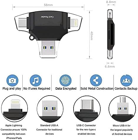 Boxwave gadget compatível com OUKITEL WP13 - AllReader SD Card Reader, MicroSD Card Reader SD Compact USB para Oukitel WP13 -