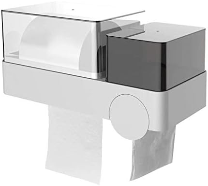 Porta de papel higiênico xxxdxdp, caixa de lenços de lenga auto-adesiva montada na parede, suporte de papel à prova d'água multifuncional