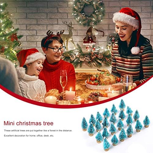 Valiclud 24pcs mini árvore de Natal Adornamento Desktop Ornament Decorations Decorações de mesa de Natal Decores de