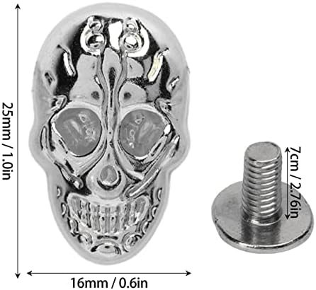 Tnfeeon 50 conjuntos de crânio diy rebite o crânio de metal Rapid rebite decorativo de couro decorativo rebite estilo