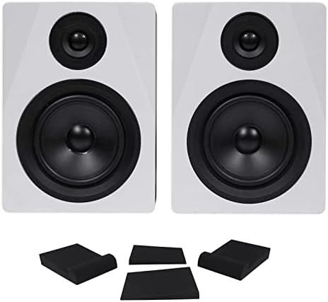 Par de Rockville APM5W 5.25 2-Way 250W Powerd Studio Monitor Speakers+Pads