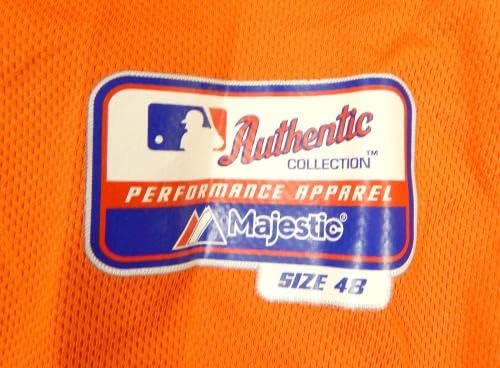 2013-19 Houston Astros 67 Game usou o Orange Jersey Name Plate Removed 48 DP23632 - Jerseys MLB usada para jogo MLB