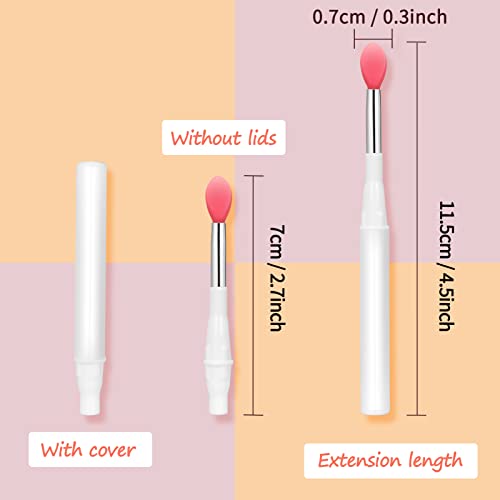 Durante a escova labial, 4pcs Aplicador de lábios de silicone, pincelas de batom reutilizável com aplicador de lábios