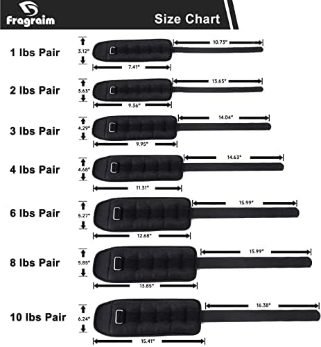 Pesos do tornozelo, 1/2/3/4/6/8/10 libras no braço da perna do pulso pesos para mulheres, crianças e homens, confortáveis