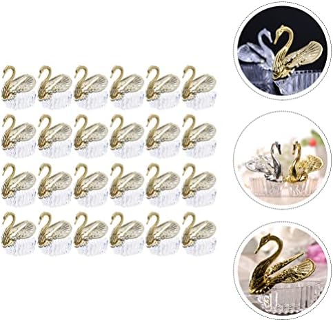 Recipientes de cupcakes embaçados 24pcs Caixas de doces de cisne casamentos caixas de doces europeias Caixas de presente