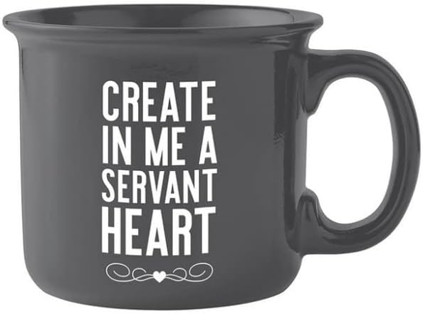 Coração de servo João 13:14, 16 caneca de café com banda de presente 13 onça de grés inspirada caneca de café